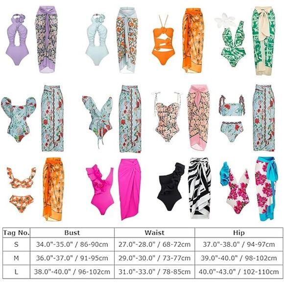 Black Ruffle 1 PC Tummy Control Swimsuit, Black, w/ Sheer Zebra Cover-Up, Small - Picture 4 of 10